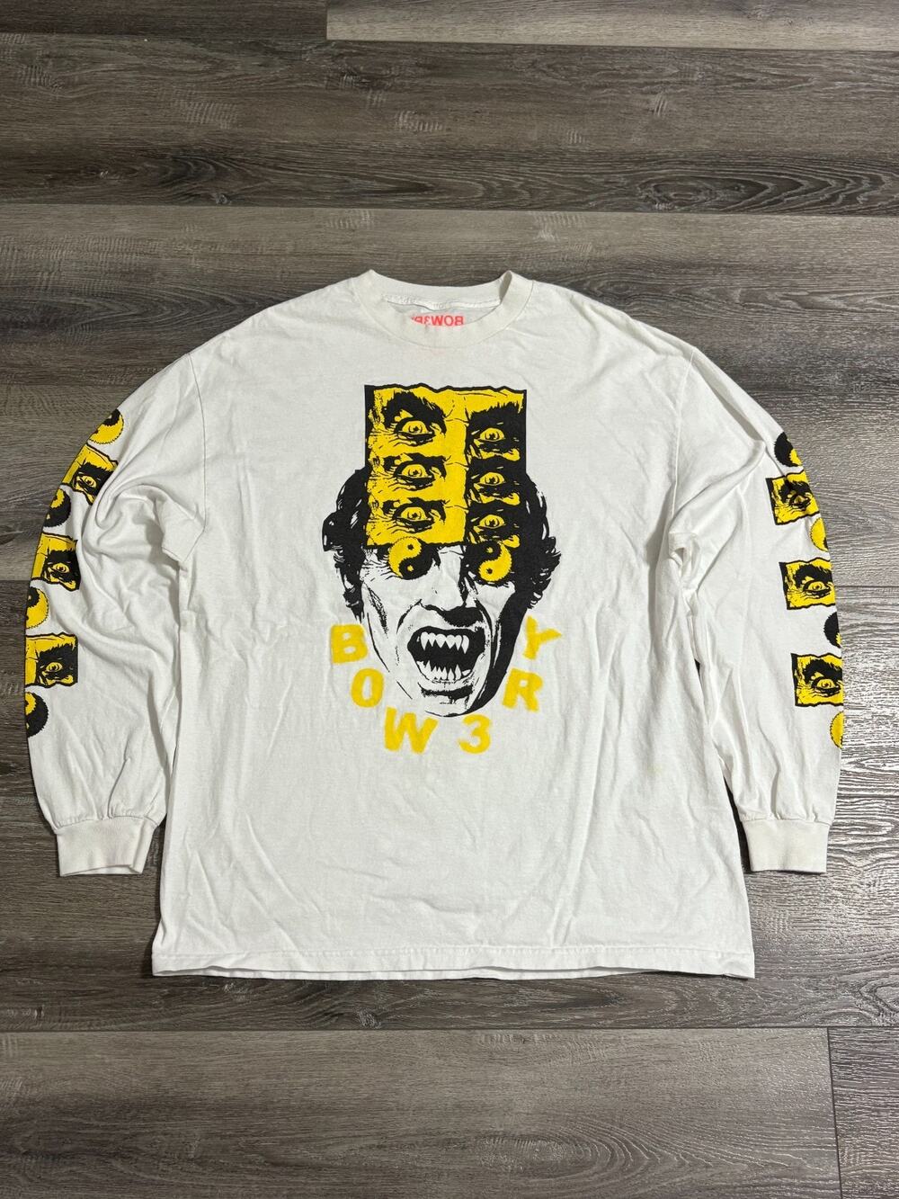 Bowery Face Graphic Logo Long Sleeve Hits Y2K Skater Retro Streetwear - Men’s XL